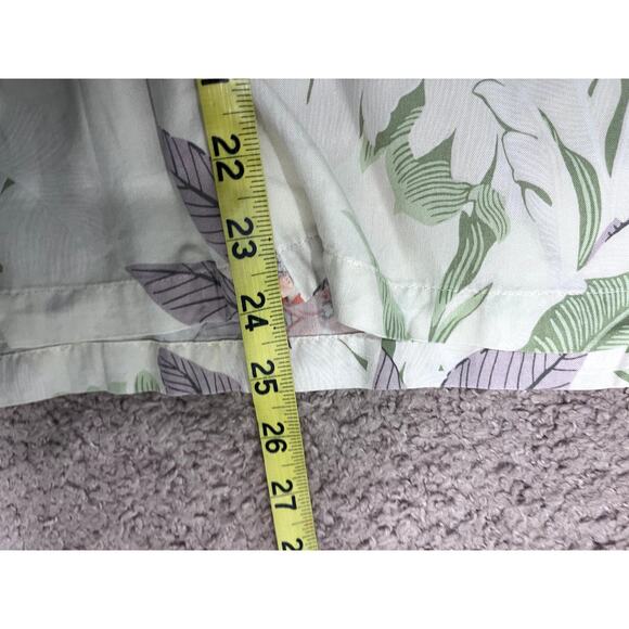 Cream Vintage Silk Liz Claiborne Floral Button Up L - Picture 5 of 5